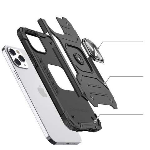 Etui pancerny pokrowiec do iPhone 14 Pro uchwyt magnetyczny Ring Armor srebrny Etui pancerny pokrowiec do iPhone 14 Pro uchwyt magnetyczny Ring Armor srebrny