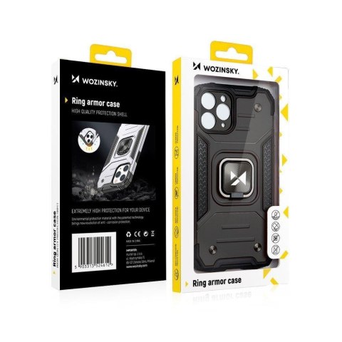 Etui pancerny pokrowiec do iPhone 14 Pro uchwyt magnetyczny Ring Armor srebrny Etui pancerny pokrowiec do iPhone 14 Pro uchwyt magnetyczny Ring Armor srebrny