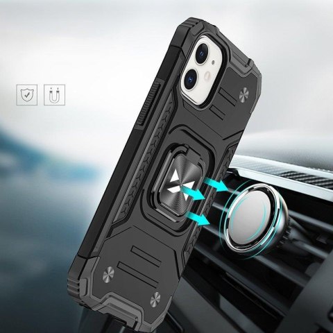 Etui pancerny pokrowiec do iPhone 14 uchwyt magnetyczny Ring Armor czarny Etui pancerny pokrowiec do iPhone 14 uchwyt magnetyczny Ring Armor czarny