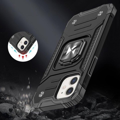 Etui pancerny pokrowiec do iPhone 14 uchwyt magnetyczny Ring Armor czarny Etui pancerny pokrowiec do iPhone 14 uchwyt magnetyczny Ring Armor czarny