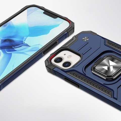 Etui pancerny pokrowiec do iPhone 14 uchwyt magnetyczny Ring Armor niebieski Etui pancerny pokrowiec do iPhone 14 uchwyt magnetyczny Ring Armor niebieski