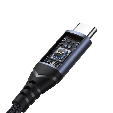 Przejściówka adapter DAC USB-C do mini jack 3.5mm czarny Przejściówka adapter DAC USB-C do mini jack 3.5mm czarny