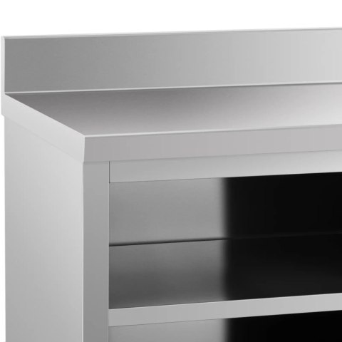 Stół blat roboczy przyścienny z szafką rantem drzwi suwane 180 x 70 x 97 cm Stół blat roboczy przyścienny z szafką rantem drzwi suwane 180 x 70 x 97 cm