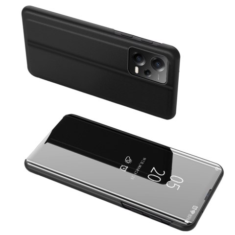 Błyszczące etui z klapką do Xiaomi Redmi Note 12 Pro+ Clear View Case czarny Błyszczące etui z klapką do Xiaomi Redmi Note 12 Pro+ Clear View Case czarny