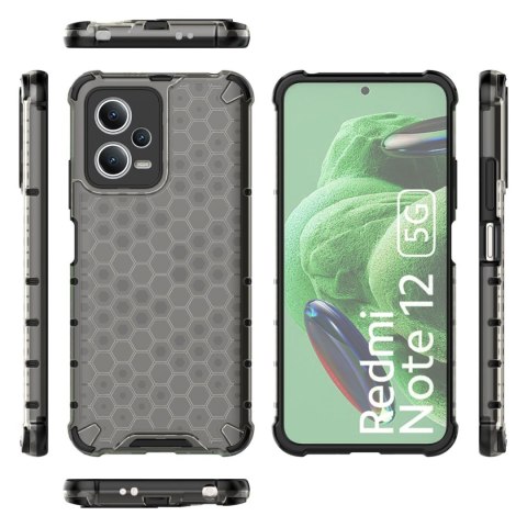 Etui pancerny hybrydowy pokrowiec do Xiaomi Redmi Note 12 5G / Poco X5 5G Honeycomb czarny Etui pancerny hybrydowy pokrowiec do Xiaomi Redmi Note 12 5G / Poco X5 5G Honeycomb czarny