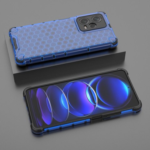 Etui pancerny hybrydowy pokrowiec do Xiaomi Redmi Note 12 Pro+ Honeycomb niebieski Etui pancerny hybrydowy pokrowiec do Xiaomi Redmi Note 12 Pro+ Honeycomb niebieski