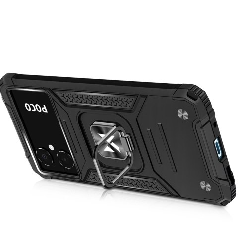 Etui pancerny pokrowiec do Samsung Galaxy A03 uchwyt magnetyczny Ring Armor czarny Etui pancerny pokrowiec do Samsung Galaxy A03 uchwyt magnetyczny Ring Armor czarny