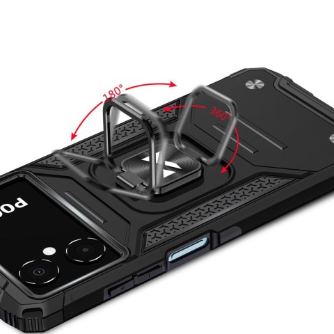 Etui pancerny pokrowiec do Samsung Galaxy A03 uchwyt magnetyczny Ring Armor czarny Etui pancerny pokrowiec do Samsung Galaxy A03 uchwyt magnetyczny Ring Armor czarny