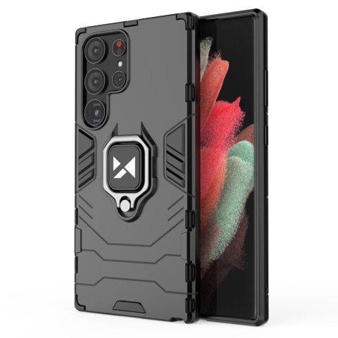 Etui pancerny pokrowiec do Samsung Galaxy S23 Ultra uchwyt magnetyczny Ring Armor czarny Etui pancerny pokrowiec do Samsung Galaxy S23 Ultra uchwyt magnetyczny Ring Armor czarny