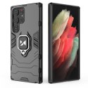 Etui pancerny pokrowiec do Samsung Galaxy S23 Ultra uchwyt magnetyczny Ring Armor czarny