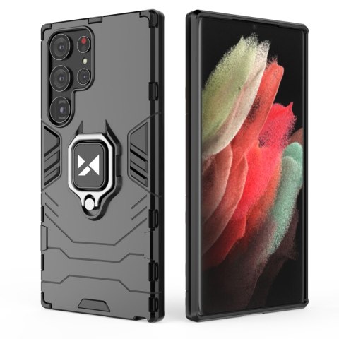 Etui pancerny pokrowiec do Samsung Galaxy S23 Ultra uchwyt magnetyczny Ring Armor czarny Etui pancerny pokrowiec do Samsung Galaxy S23 Ultra uchwyt magnetyczny Ring Armor czarny