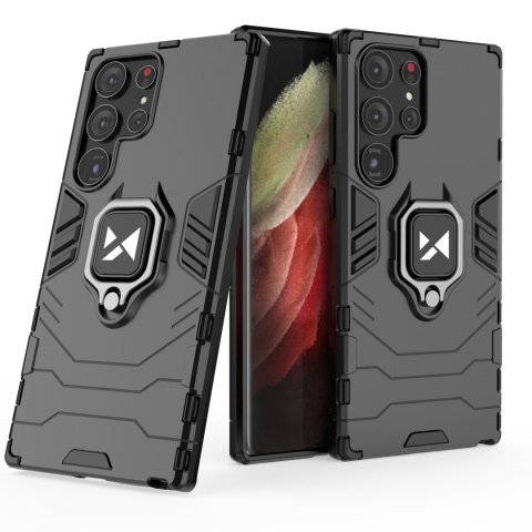 Etui pancerny pokrowiec do Samsung Galaxy S23 Ultra uchwyt magnetyczny Ring Armor czarny Etui pancerny pokrowiec do Samsung Galaxy S23 Ultra uchwyt magnetyczny Ring Armor czarny
