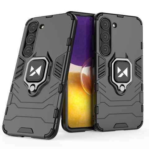 Etui pancerny pokrowiec do Samsung Galaxy S23+ uchwyt magnetyczny Ring Armor czarny Etui pancerny pokrowiec do Samsung Galaxy S23+ uchwyt magnetyczny Ring Armor czarny