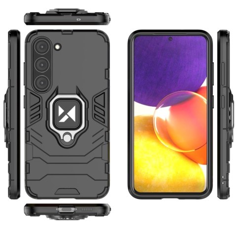 Etui pancerny pokrowiec do Samsung Galaxy S23+ uchwyt magnetyczny Ring Armor czarny Etui pancerny pokrowiec do Samsung Galaxy S23+ uchwyt magnetyczny Ring Armor czarny