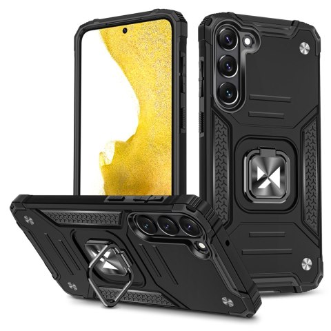 Etui pancerny pokrowiec do Samsung Galaxy S23 uchwyt magnetyczny Ring Armor czarny Etui pancerny pokrowiec do Samsung Galaxy S23 uchwyt magnetyczny Ring Armor czarny