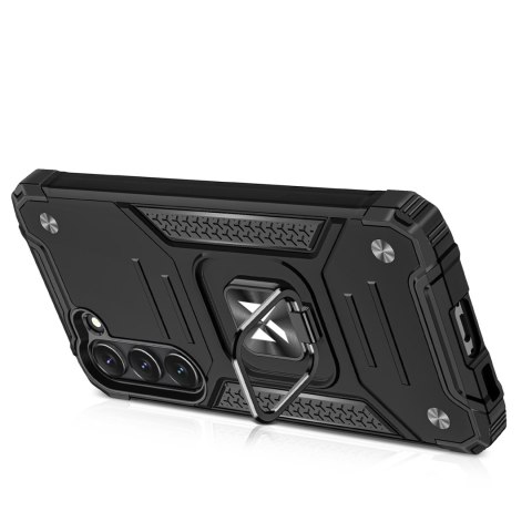 Etui pancerny pokrowiec do Samsung Galaxy S23 uchwyt magnetyczny Ring Armor czarny Etui pancerny pokrowiec do Samsung Galaxy S23 uchwyt magnetyczny Ring Armor czarny