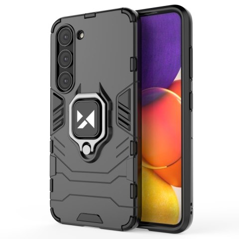 Etui pancerny pokrowiec do Samsung Galaxy S23 uchwyt magnetyczny Ring Armor czarny Etui pancerny pokrowiec do Samsung Galaxy S23 uchwyt magnetyczny Ring Armor czarny