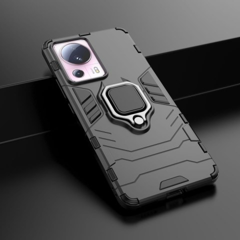Etui pancerny pokrowiec do Xiaomi 13 Lite uchwyt magnetyczny Ring Armor czarny Etui pancerny pokrowiec do Xiaomi 13 Lite uchwyt magnetyczny Ring Armor czarny
