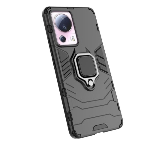 Etui pancerny pokrowiec do Xiaomi 13 Lite uchwyt magnetyczny Ring Armor czarny Etui pancerny pokrowiec do Xiaomi 13 Lite uchwyt magnetyczny Ring Armor czarny