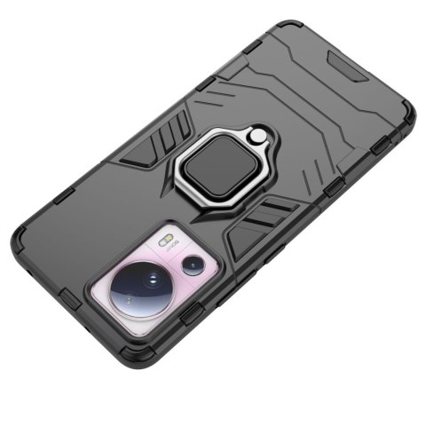 Etui pancerny pokrowiec do Xiaomi 13 Lite uchwyt magnetyczny Ring Armor czarny Etui pancerny pokrowiec do Xiaomi 13 Lite uchwyt magnetyczny Ring Armor czarny