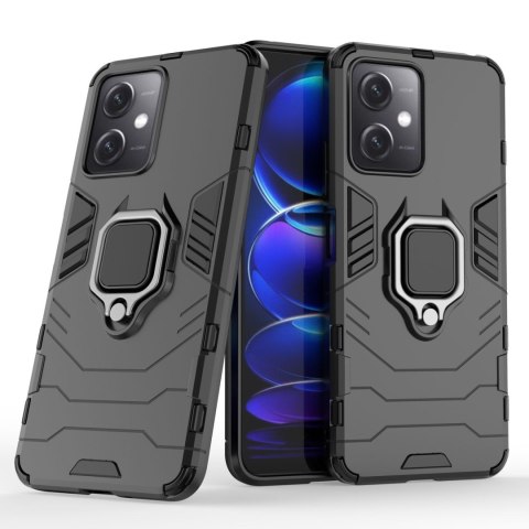 Etui pancerny pokrowiec do Xiaomi Redmi Note 12 5G / Poco X5 5G uchwyt magnetyczny Ring Armor czarny Etui pancerny pokrowiec do Xiaomi Redmi Note 12 5G / Poco X5 5G uchwyt magnetyczny Ring Armor czarny