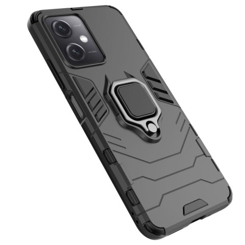 Etui pancerny pokrowiec do Xiaomi Redmi Note 12 5G / Poco X5 5G uchwyt magnetyczny Ring Armor czarny Etui pancerny pokrowiec do Xiaomi Redmi Note 12 5G / Poco X5 5G uchwyt magnetyczny Ring Armor czarny