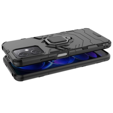 Etui pancerny pokrowiec do Xiaomi Redmi Note 12 5G / Poco X5 5G uchwyt magnetyczny Ring Armor czarny Etui pancerny pokrowiec do Xiaomi Redmi Note 12 5G / Poco X5 5G uchwyt magnetyczny Ring Armor czarny