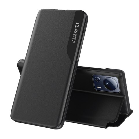 Etui pokrowiec z klapką i podstawką do Xiaomi 13 Lite Eco Leather czarne Etui pokrowiec z klapką i podstawką do Xiaomi 13 Lite Eco Leather czarne