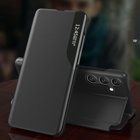 Etui pokrowiec z klapką i podstawką do Xiaomi Redmi 11A / Poco C55 / Redmi 12C Eco Leather czarne Etui pokrowiec z klapką i podstawką do Xiaomi Redmi 11A / Poco C55 / Redmi 12C Eco Leather czarne
