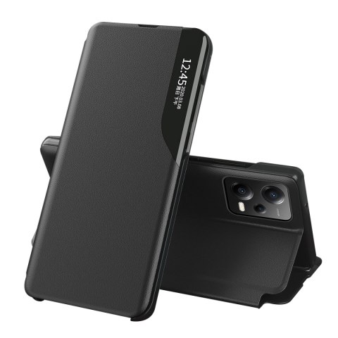 Etui pokrowiec z klapką i podstawką do Xiaomi Redmi Note 12 5G / Poco X5 5G Eco Leather czarne Etui pokrowiec z klapką i podstawką do Xiaomi Redmi Note 12 5G / Poco X5 5G Eco Leather czarne