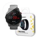 Szkło hartowane 9H na cały ekran Garmin Forerunner 255 z czarną ramką Full Glue