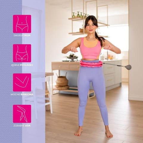 FH03 PINK HULA HOP Z OBCIĄŻNIKIEM I LICZNIKIEM STOCK FH03 PINK HULA HOP Z OBCIĄŻNIKIEM I LICZNIKIEM STOCK