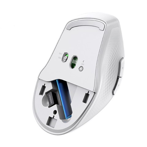 Ergonomiczna bezprzewodowa mysz myszka do komputera MU101 Bluetooth 2.4 GHz biała Ergonomiczna bezprzewodowa mysz myszka do komputera MU101 Bluetooth 2.4 GHz biała