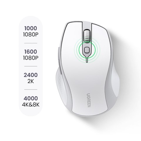 Ergonomiczna bezprzewodowa mysz myszka do komputera MU101 Bluetooth 2.4 GHz biała Ergonomiczna bezprzewodowa mysz myszka do komputera MU101 Bluetooth 2.4 GHz biała
