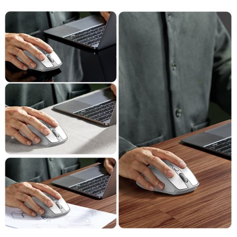 Ergonomiczna bezprzewodowa mysz myszka do komputera MU101 Bluetooth 2.4 GHz biała Ergonomiczna bezprzewodowa mysz myszka do komputera MU101 Bluetooth 2.4 GHz biała