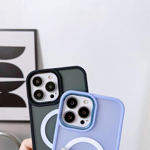 Magnetyczne etui z MagSafe do iPhone 15 Pro Max otworki pod smycz czarne Magnetyczne etui z MagSafe do iPhone 15 Pro Max otworki pod smycz czarne