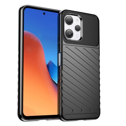 Pancerne elastyczne etui pokrowiec do Xiaomi Redmi 12 Thunder Case czarne Pancerne elastyczne etui pokrowiec do Xiaomi Redmi 12 Thunder Case czarne