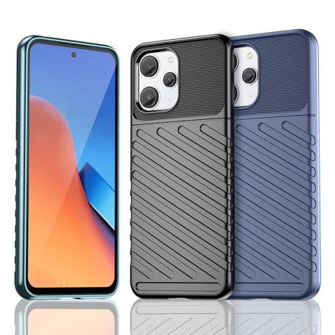 Pancerne elastyczne etui pokrowiec do Xiaomi Redmi 12 Thunder Case czarne Pancerne elastyczne etui pokrowiec do Xiaomi Redmi 12 Thunder Case czarne