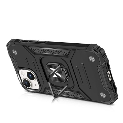 Pancerne etui z uchwytem na palec do iPhone 15 Ring Armor różowe złoto Pancerne etui z uchwytem na palec do iPhone 15 Ring Armor różowe złoto