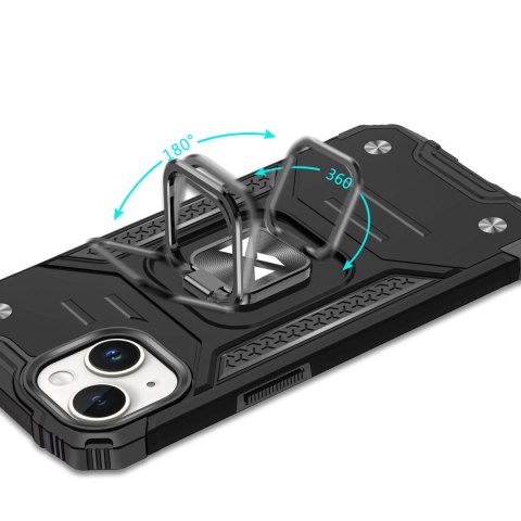 Pancerne etui z uchwytem na palec do iPhone 15 Ring Armor różowe złoto Pancerne etui z uchwytem na palec do iPhone 15 Ring Armor różowe złoto