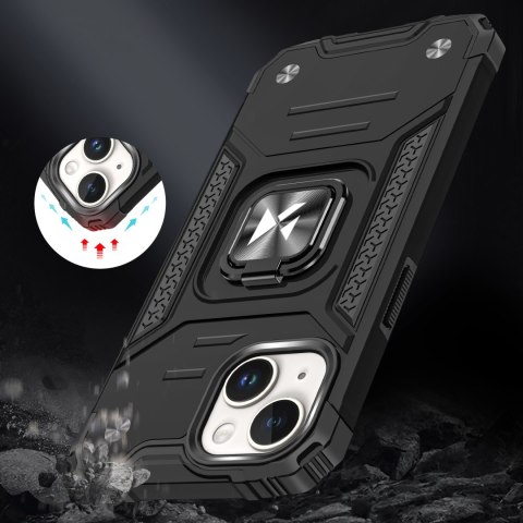 Pancerne etui z uchwytem na palec do iPhone 15 Ring Armor różowe złoto Pancerne etui z uchwytem na palec do iPhone 15 Ring Armor różowe złoto