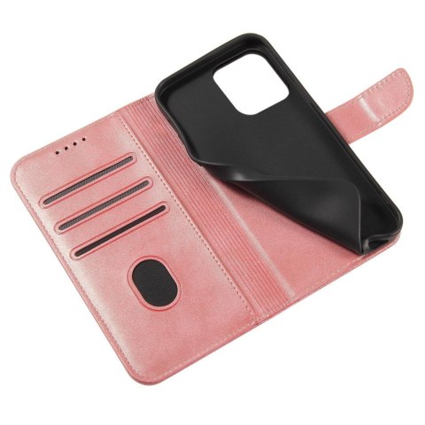 Pokrowiec etui z klapką i portfelem do Xiaomi Redmi Note 12 5G / Poco X5 5G Magnet Case różowe Pokrowiec etui z klapką i portfelem do Xiaomi Redmi Note 12 5G / Poco X5 5G Magnet Case różowe