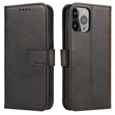 Pokrowiec etui z klapką i portfelem do Xiaomi Redmi Note 12 Magnet Case czarne Pokrowiec etui z klapką i portfelem do Xiaomi Redmi Note 12 Magnet Case czarne