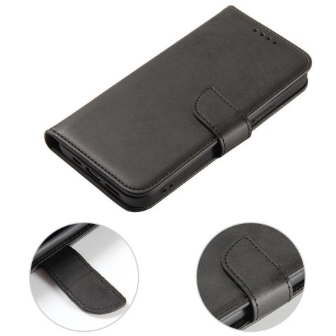 Pokrowiec etui z klapką i portfelem do Xiaomi Redmi Note 12 Magnet Case czarne Pokrowiec etui z klapką i portfelem do Xiaomi Redmi Note 12 Magnet Case czarne