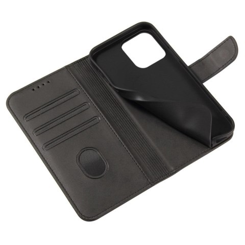 Pokrowiec etui z klapką i portfelem do Xiaomi Redmi Note 12 Magnet Case czarne Pokrowiec etui z klapką i portfelem do Xiaomi Redmi Note 12 Magnet Case czarne