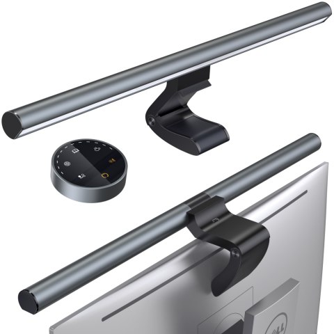 Bezprzewodowa RF 2.4GHz lampka LED oświetlenie na monitor ekran USB-C czarny Bezprzewodowa RF 2.4GHz lampka LED oświetlenie na monitor ekran USB-C czarny