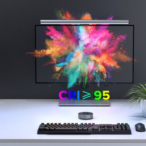 Bezprzewodowa RF 2.4GHz lampka LED oświetlenie na monitor ekran USB-C czarny Bezprzewodowa RF 2.4GHz lampka LED oświetlenie na monitor ekran USB-C czarny