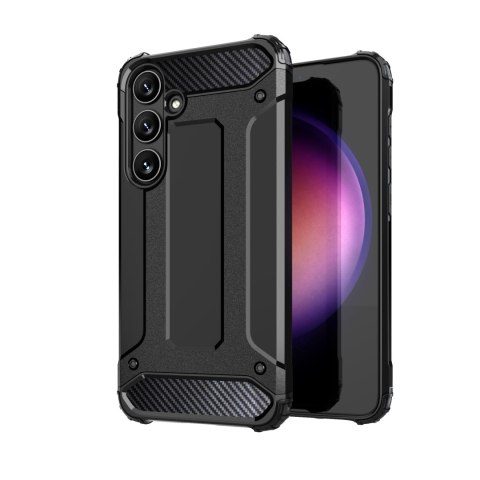 Etui pancerne wzmacniane do Samsung Galaxy S24+ Hybrid Armor czarne Etui pancerne wzmacniane do Samsung Galaxy S24+ Hybrid Armor czarne