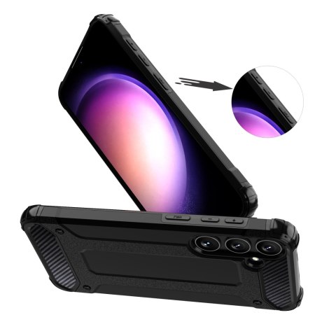 Etui pancerne wzmacniane do Samsung Galaxy S24+ Hybrid Armor czarne Etui pancerne wzmacniane do Samsung Galaxy S24+ Hybrid Armor czarne