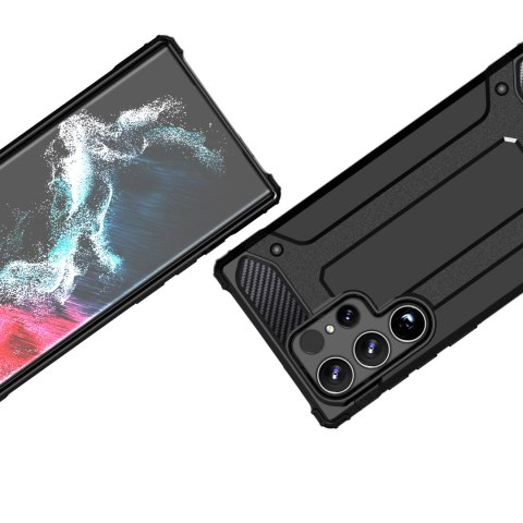 Etui pancerne wzmacniane do Samsung Galaxy S24 Ultra Hybrid Armor czarne Etui pancerne wzmacniane do Samsung Galaxy S24 Ultra Hybrid Armor czarne
